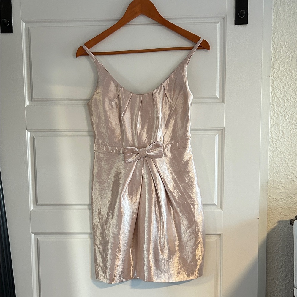 So Cute On!  Kimchi Blue Shimmering Pink Mini Dress
